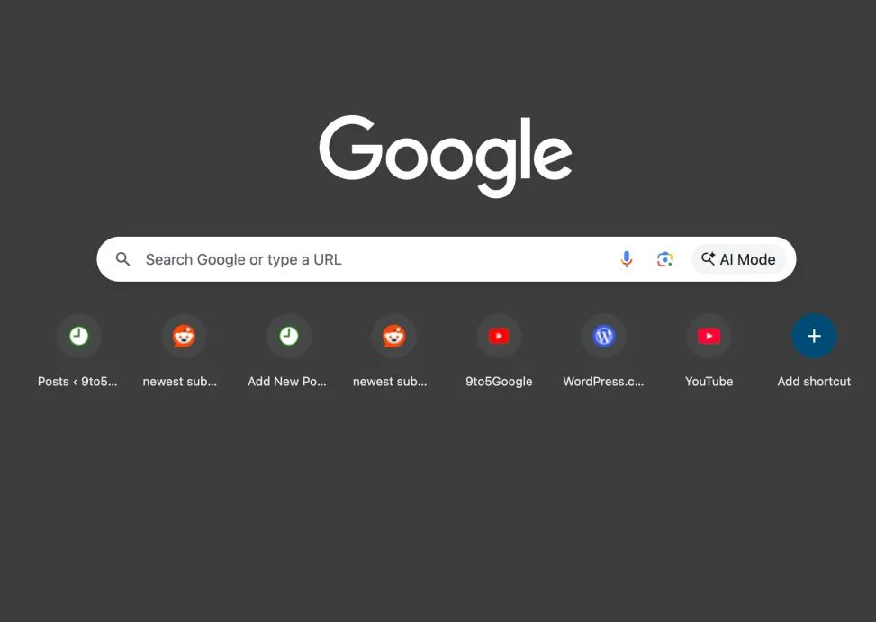 Google добавила кнопку AI Mode на новой вкладке Chrome