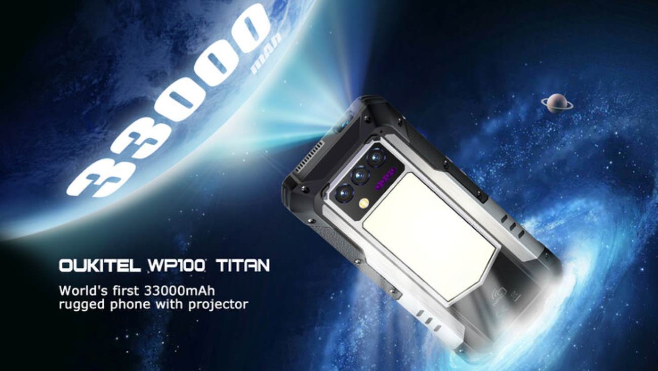 Смартфон-танк: Oukitel WP100 Titan — батарея на полгода, проектор и фонарь для выживания